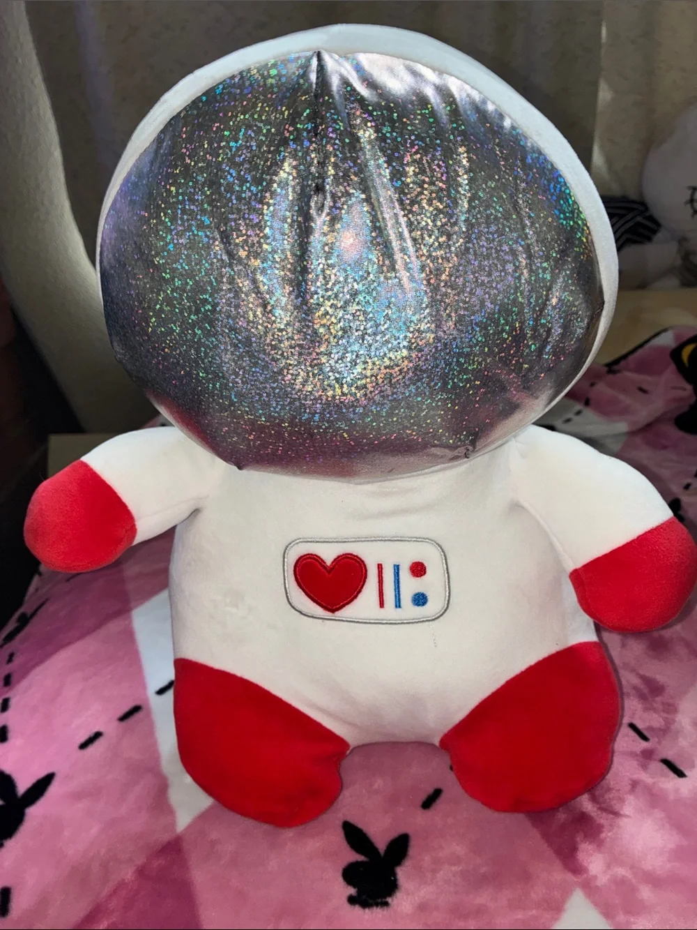 Plush Space Explorer Toy - White and Red Astronaut Plush